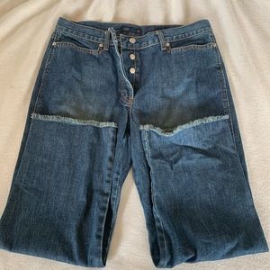 J. Crew Vintage Button Fly Raw Hem Jeans